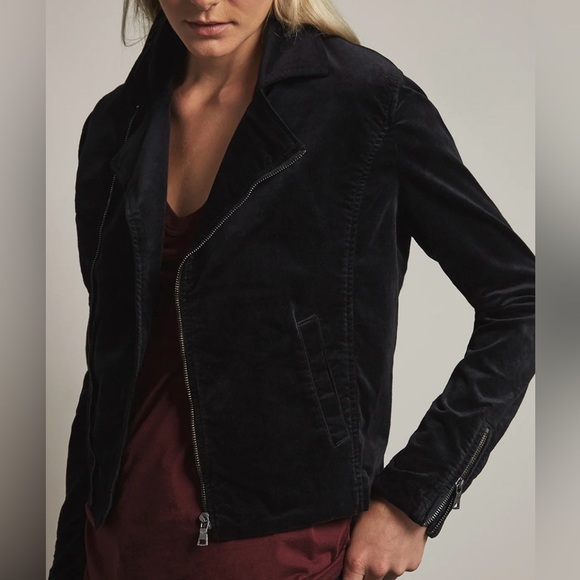 AG Adriano Goldschmied Women’s Velvet Moto Jacket. - Picture 1 of 16